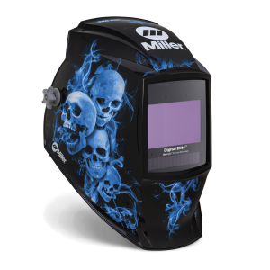Miller Welding Helmet, Digital Elite Blue Rage II