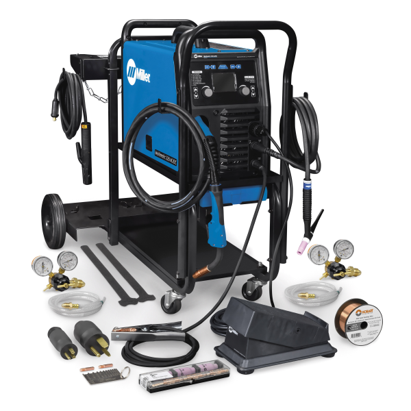 Miller Multimatic 220 AC/DC Welder w/ Dual Cylinder Welding Cart